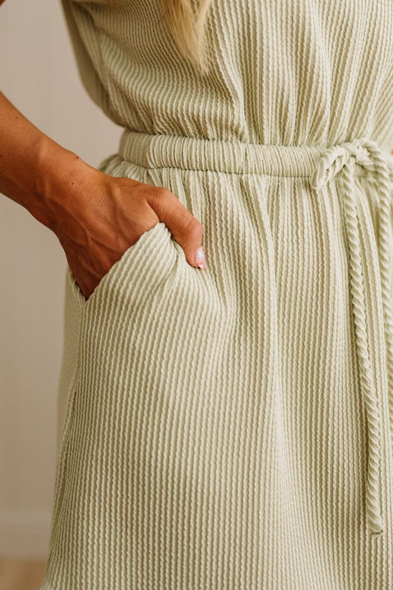 Textured Everyday Henley Shift Dress
