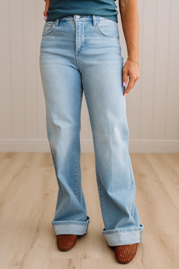 Tommy Cuffed Wide Leg Jeans - RISEN