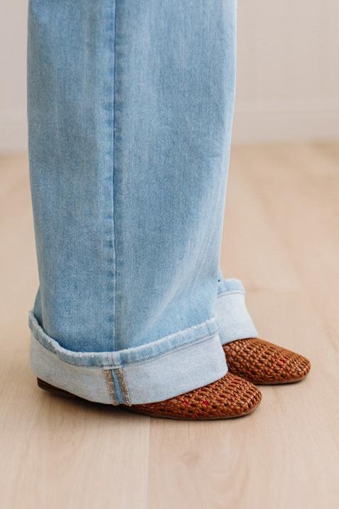 Tommy Cuffed Wide Leg Jeans - RISEN