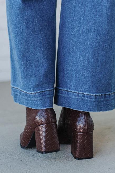 Tyler Woven Block Heel Boots