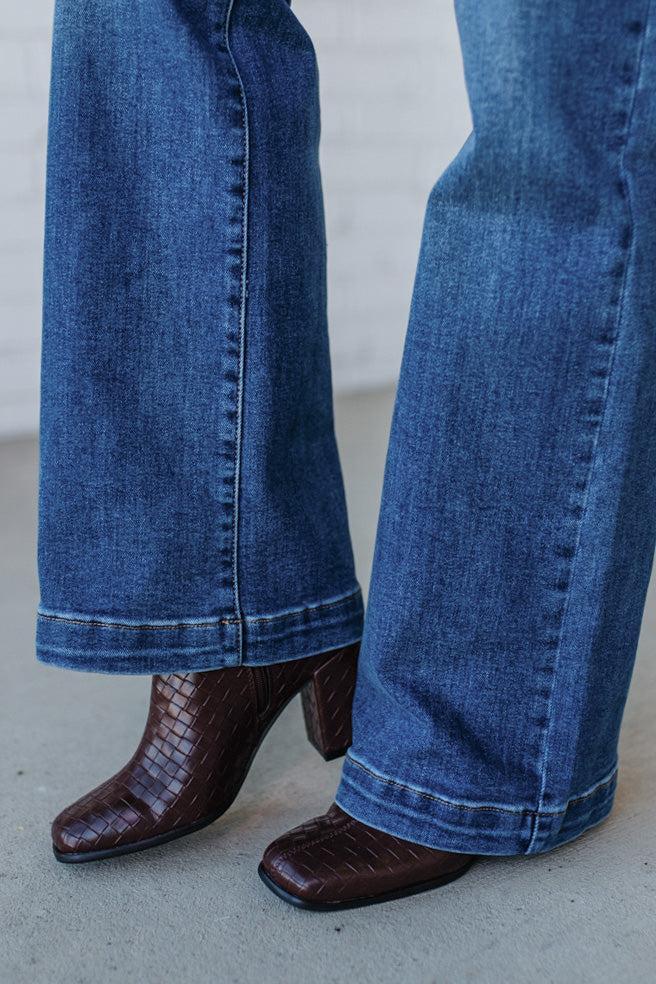 Tyler Woven Block Heel Boots
