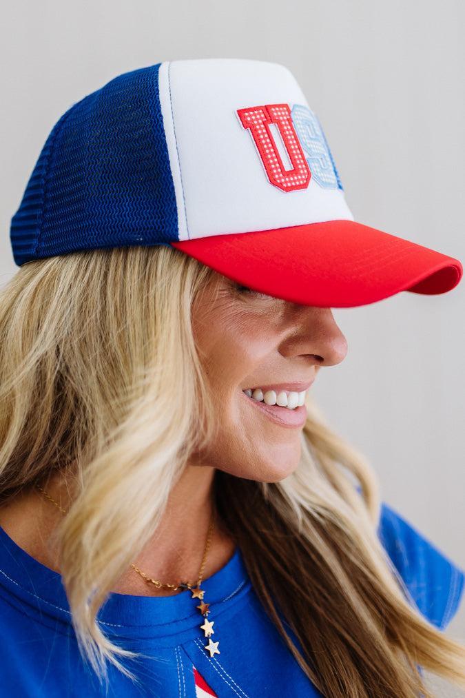 USA Patched Mesh Trucker Hat