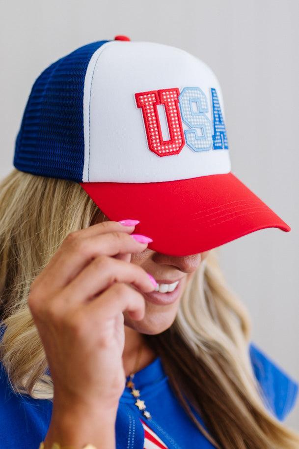 USA Patched Mesh Trucker Hat