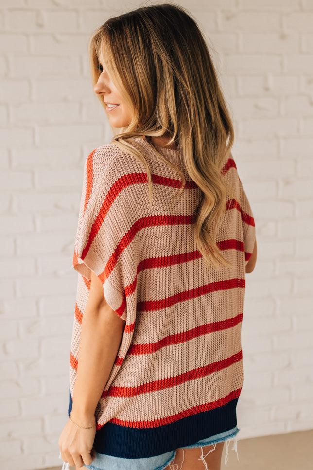 Vintage Stripe Drop Shoulder Sweater