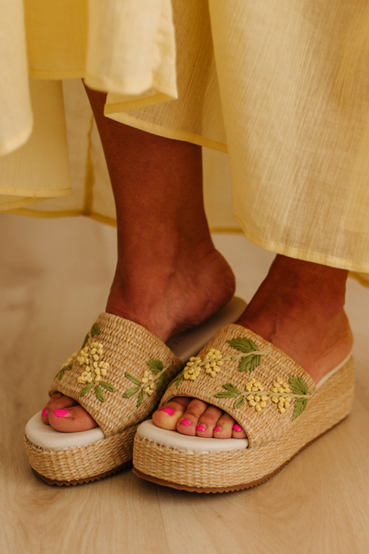 Whitney Raffia Platforms