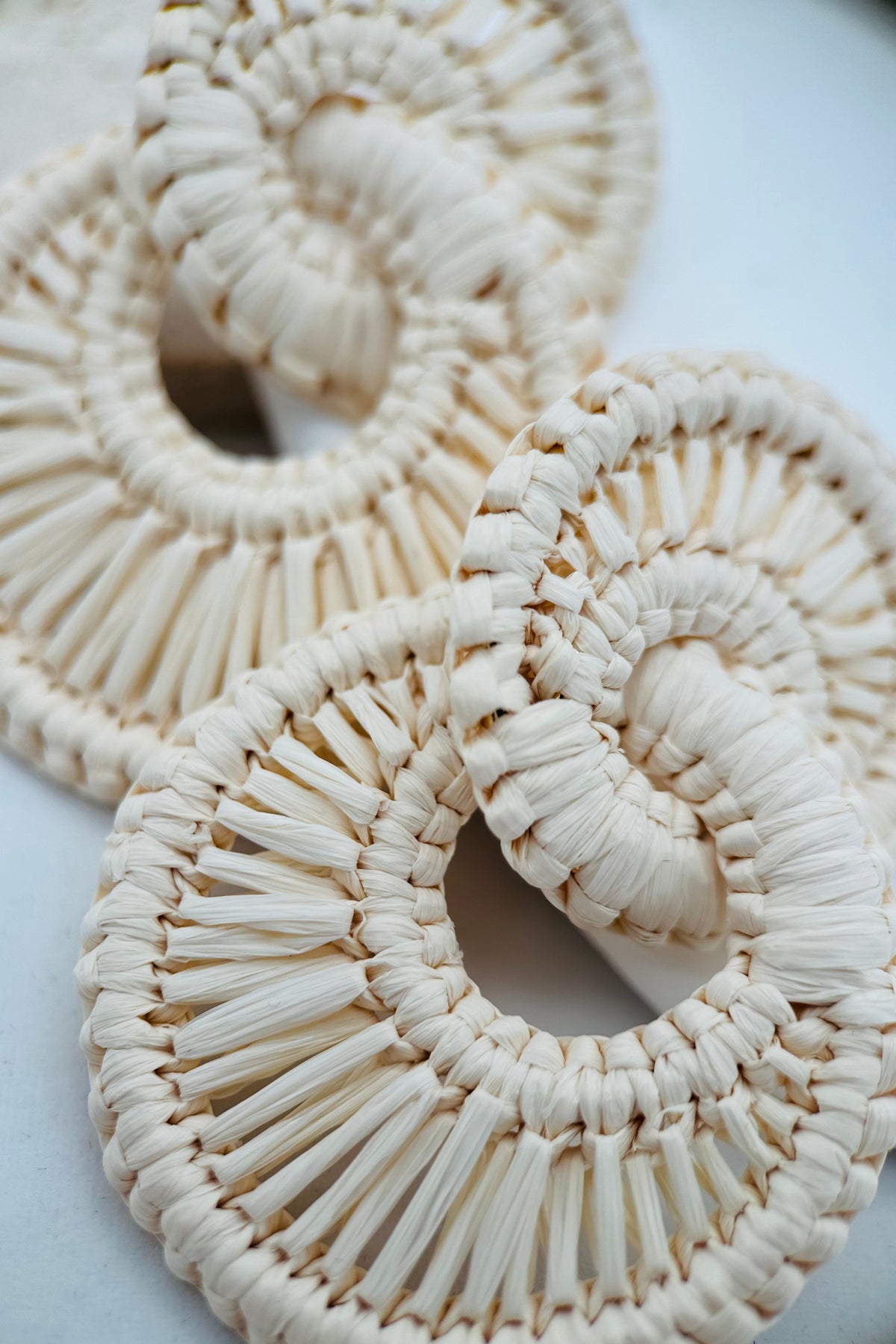 Woven Raffia Earrings